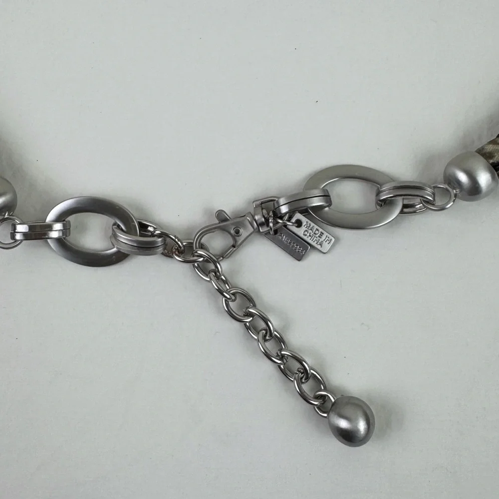 Chico's Vintage Snake-Print Braided Rope Chain Belt